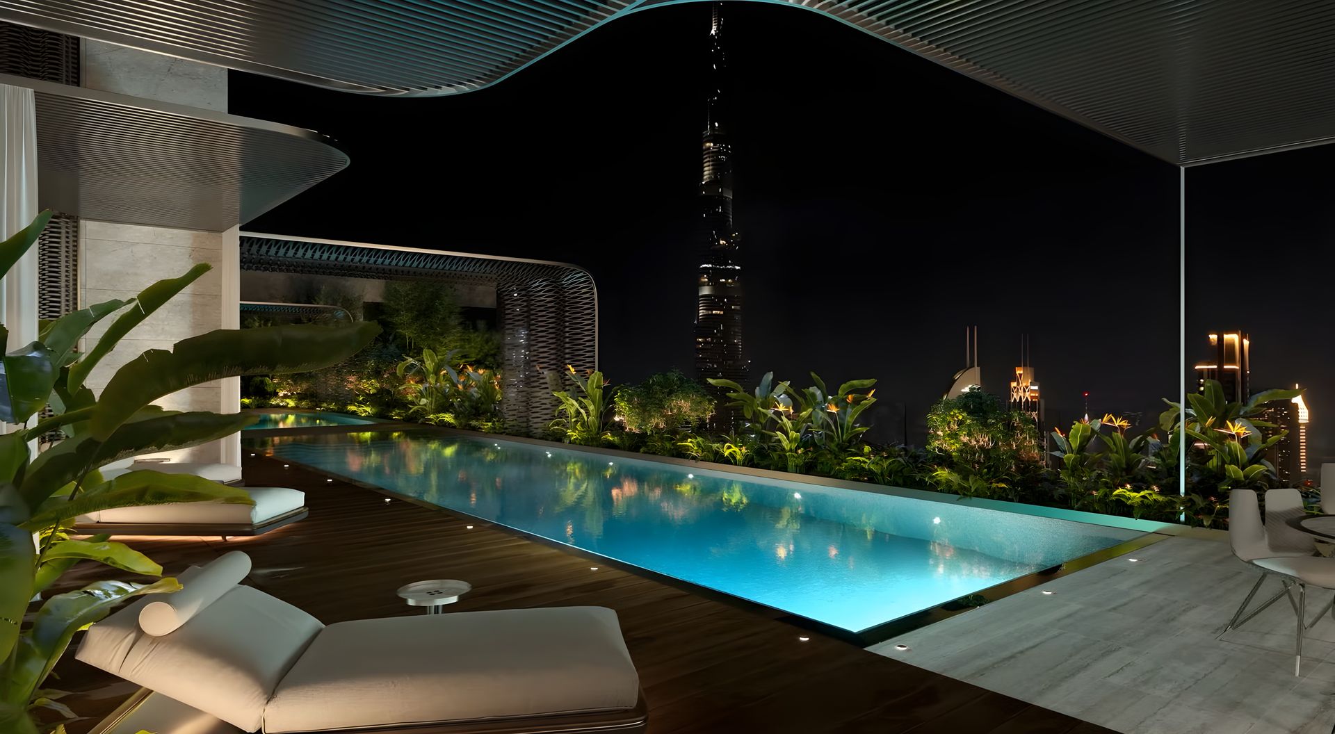 Rooftop pool — Da Vinci Tower by Pagani, Dubai