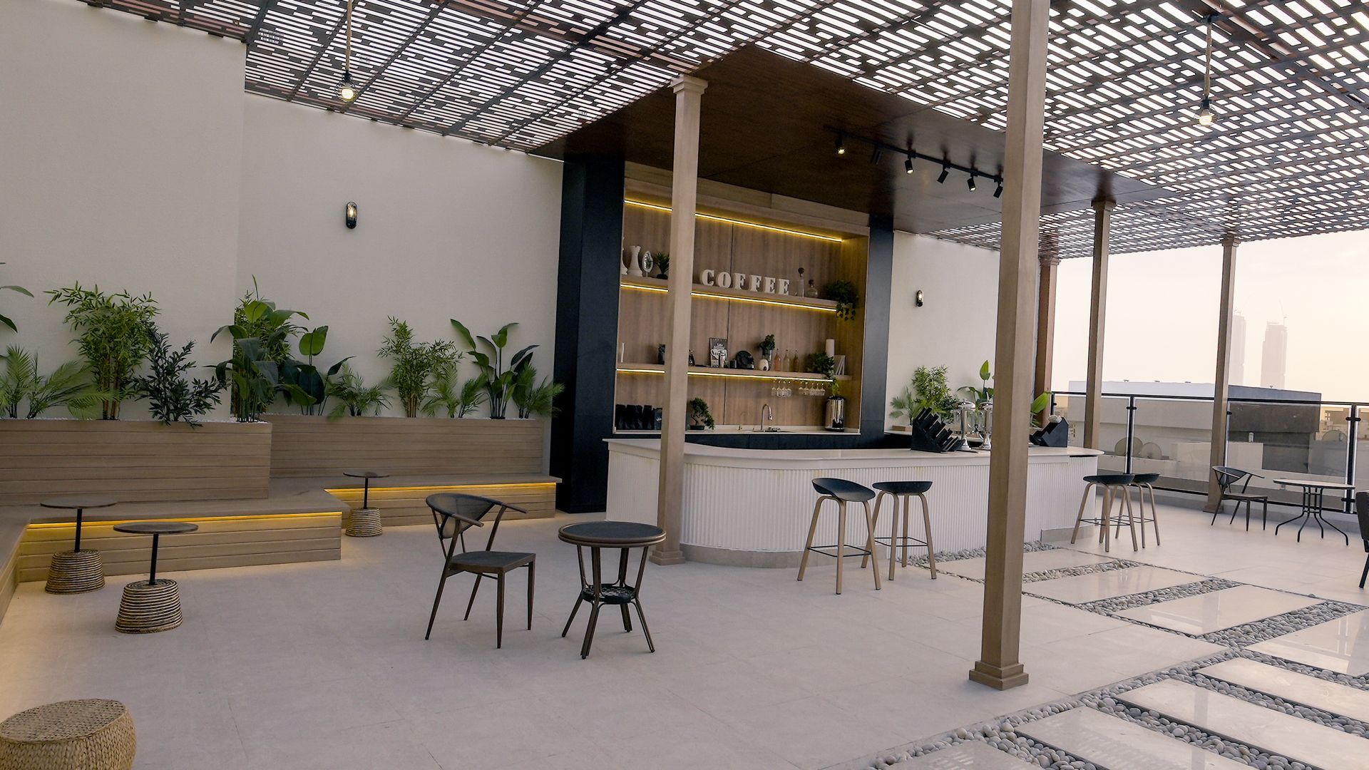 Café terrace — Kayan Residence, Al Nahda
