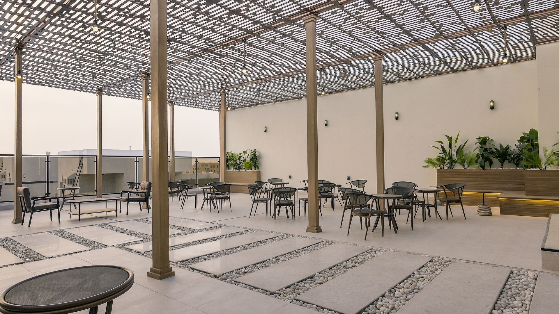 Illustrative — developer's finished unit at Kian Al-Masiah — Building 113, Al Nuzhah: Roof terrace — Three-Bedroom Apartment of 182 sqm, Building 113, Al Nuzhah