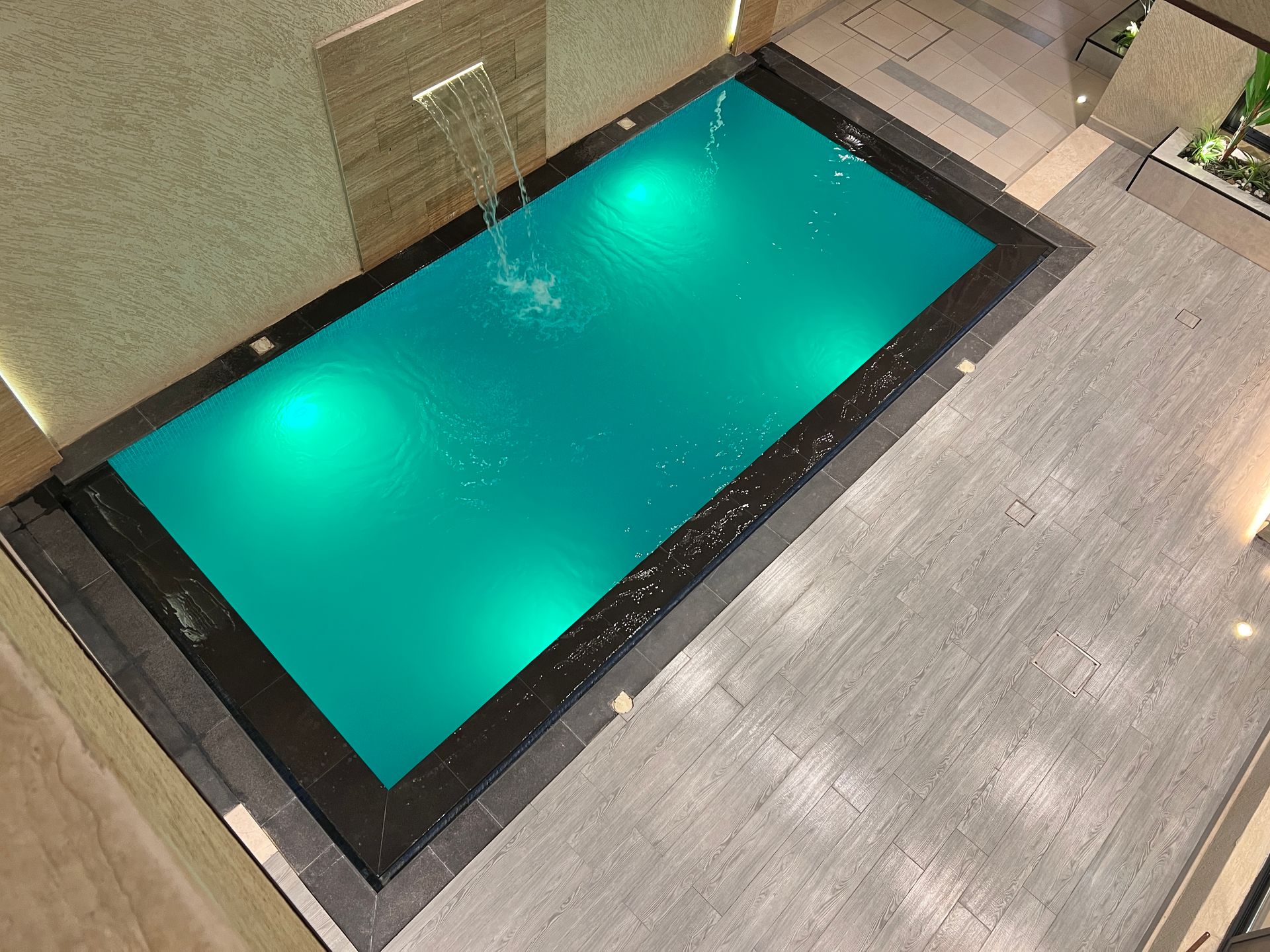 Pool at night — Garden-Facing Villa, Al Shera'a, North Obhur