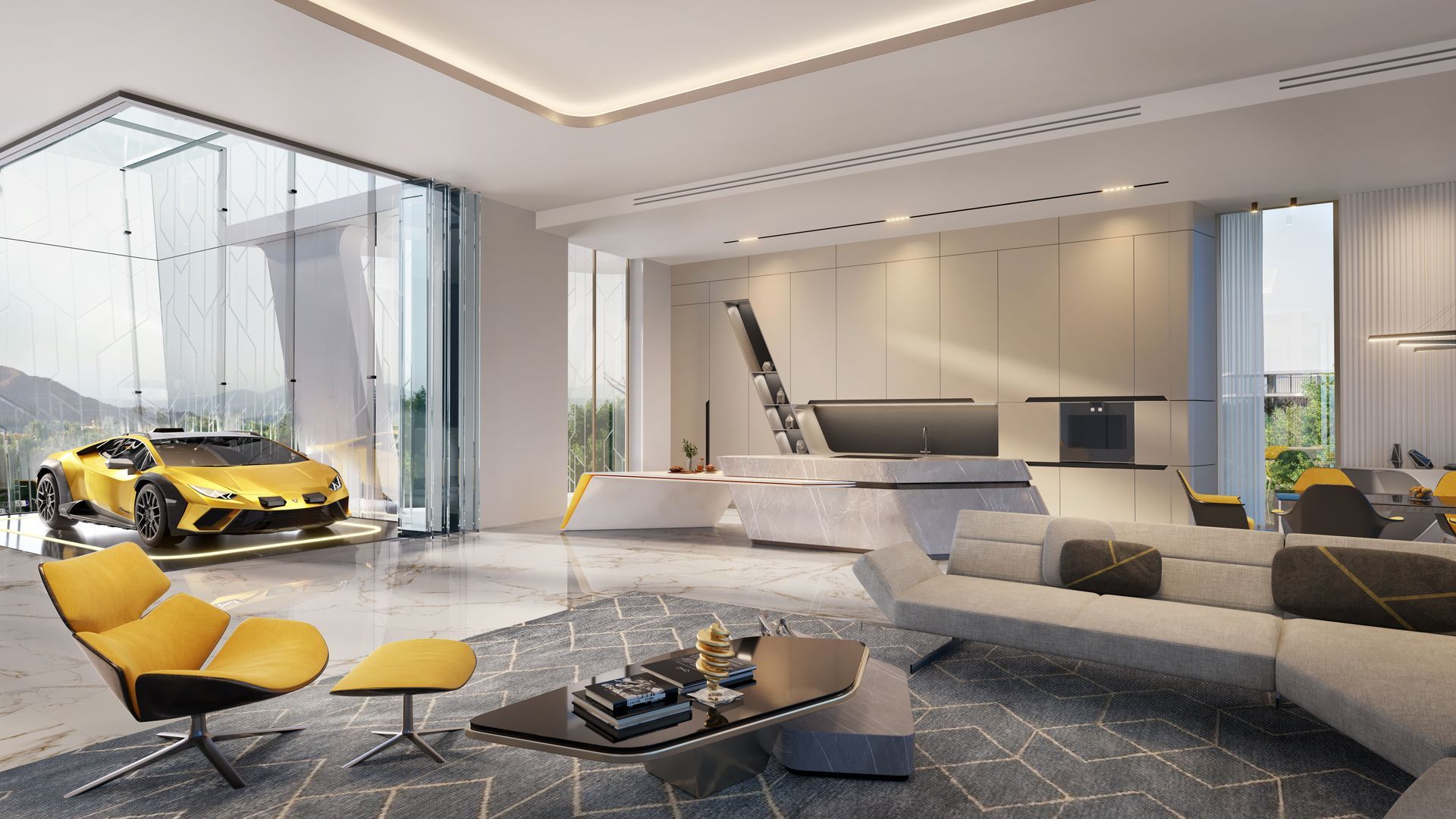 Living room — Painite Villas by Lamborghini, Benahavís