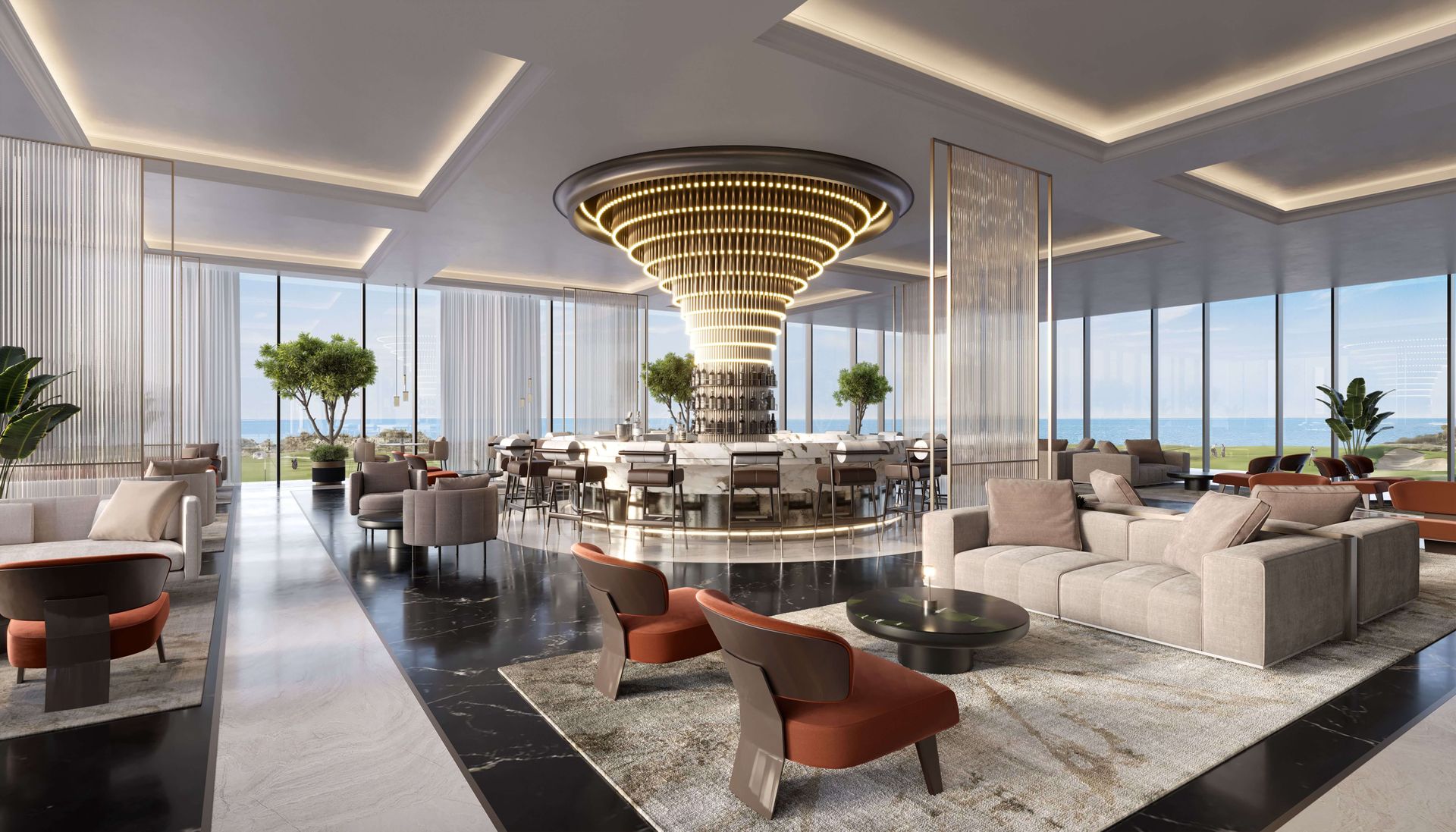 Bar lounge — Trump Cliff Villas, AIDA, Muscat