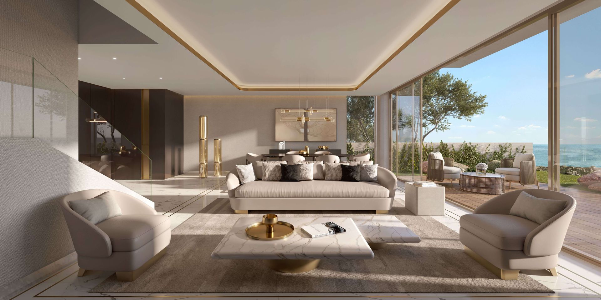 Living room — Trump Cliff Villas, AIDA, Muscat