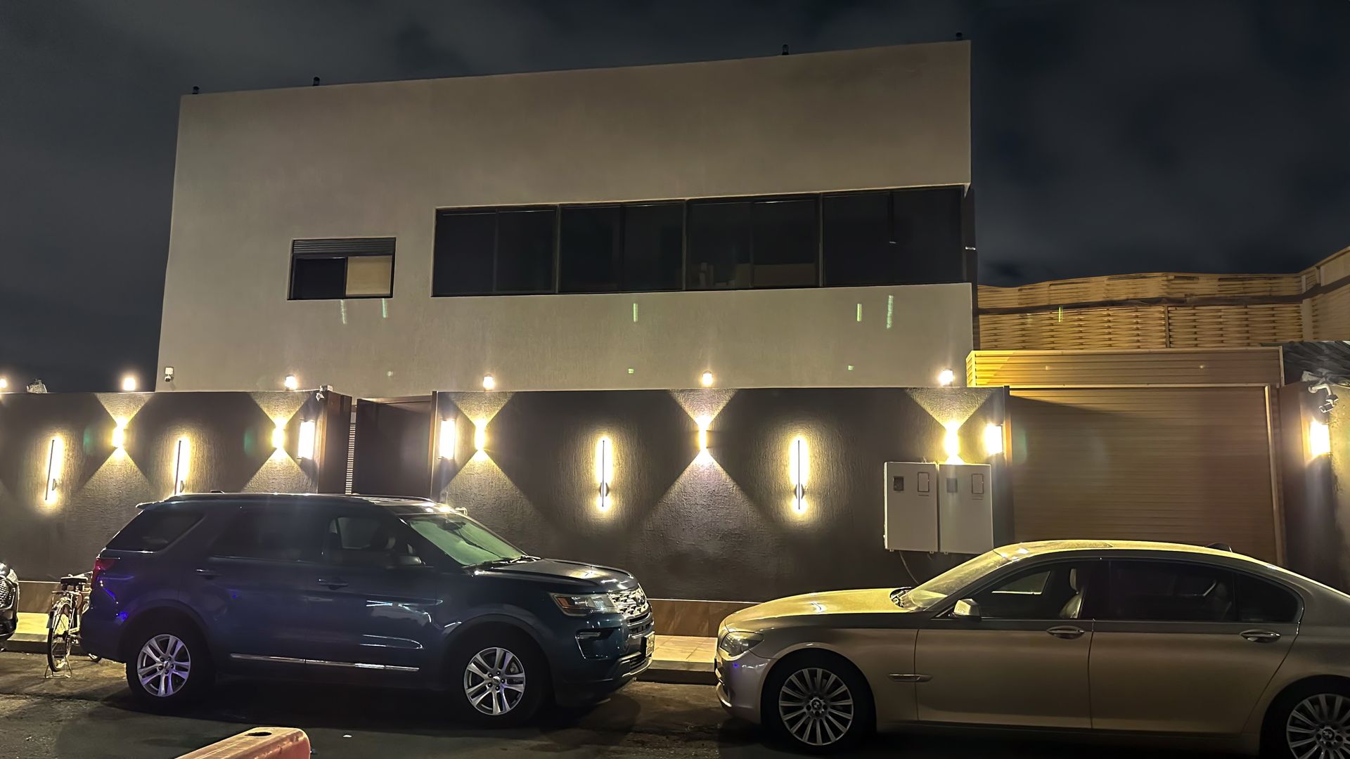 Façade at night — Villa for Rent, Al Mohammadiyah