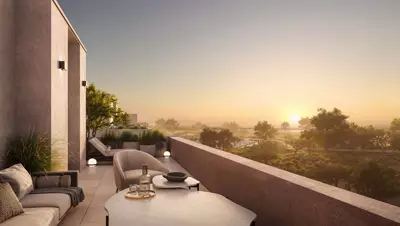 التراس العلوي — فلل نبتون بتصميم داخلي من معوض، شمال الرياض