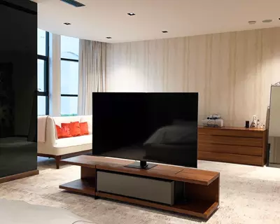 Living room — Timber-Detailed Villa, Al Mohammadiyah