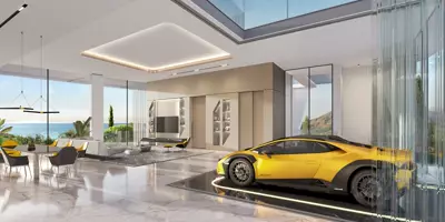 Sky car lift — Painite Villas by Lamborghini, Benahavís